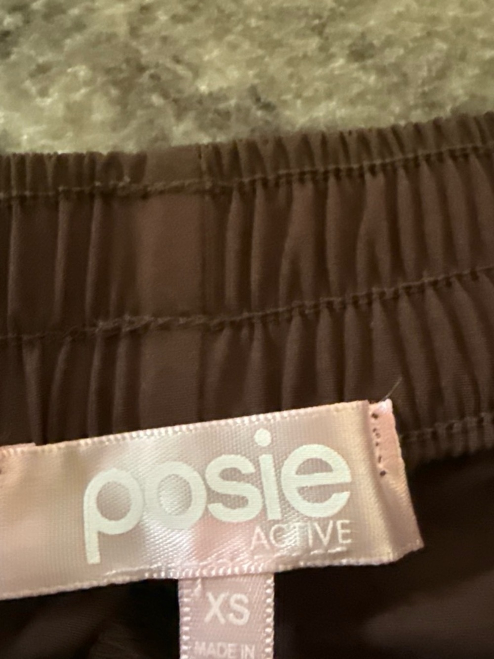 Women's Brown Track Pants with White Piping - Picture 4 of 5